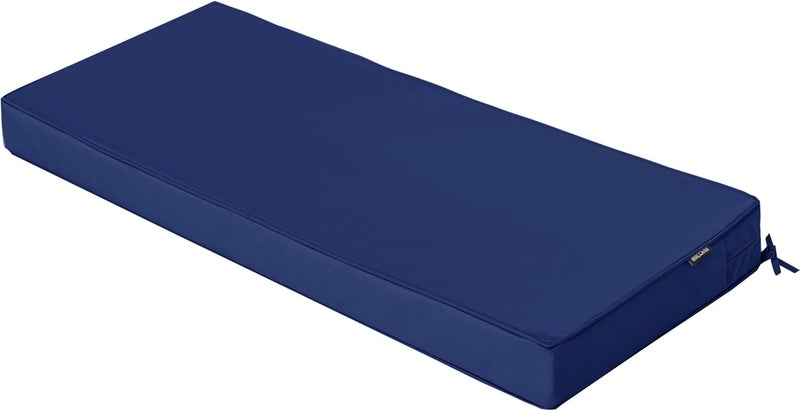 Comcaver Outdoor Bench Cushions 45 x 18 Inch Thick Waterproof Porch Swing Cushions with Tie Patio Furniture Chair Cushion Bench Pad 5 Year Color Fastness Backyard Seat Pads Navy - Image 1